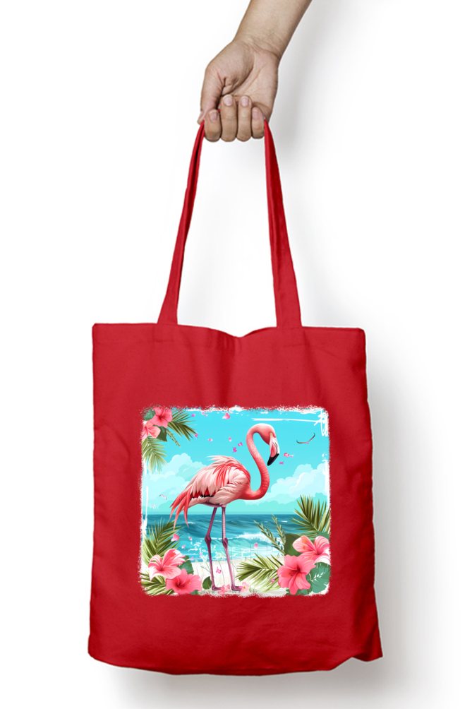 Flamingo Tote Bags with Zipper