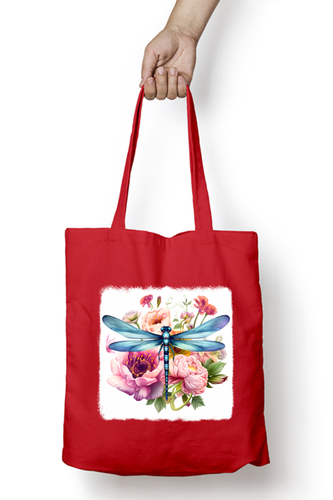 Dragon Fly Tote Bags with Zipper