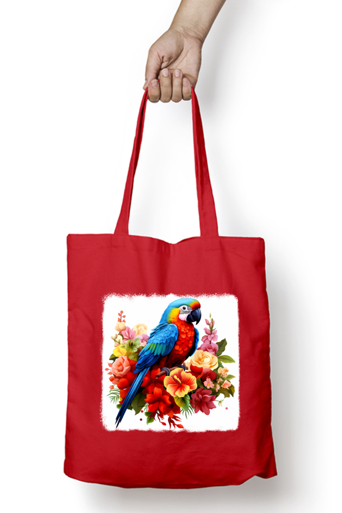 Cute Parrot Tote Bags with Zipper