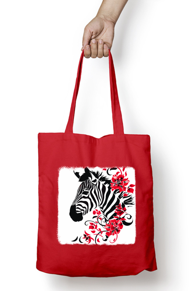 Zebra Tote Bags with Zipper