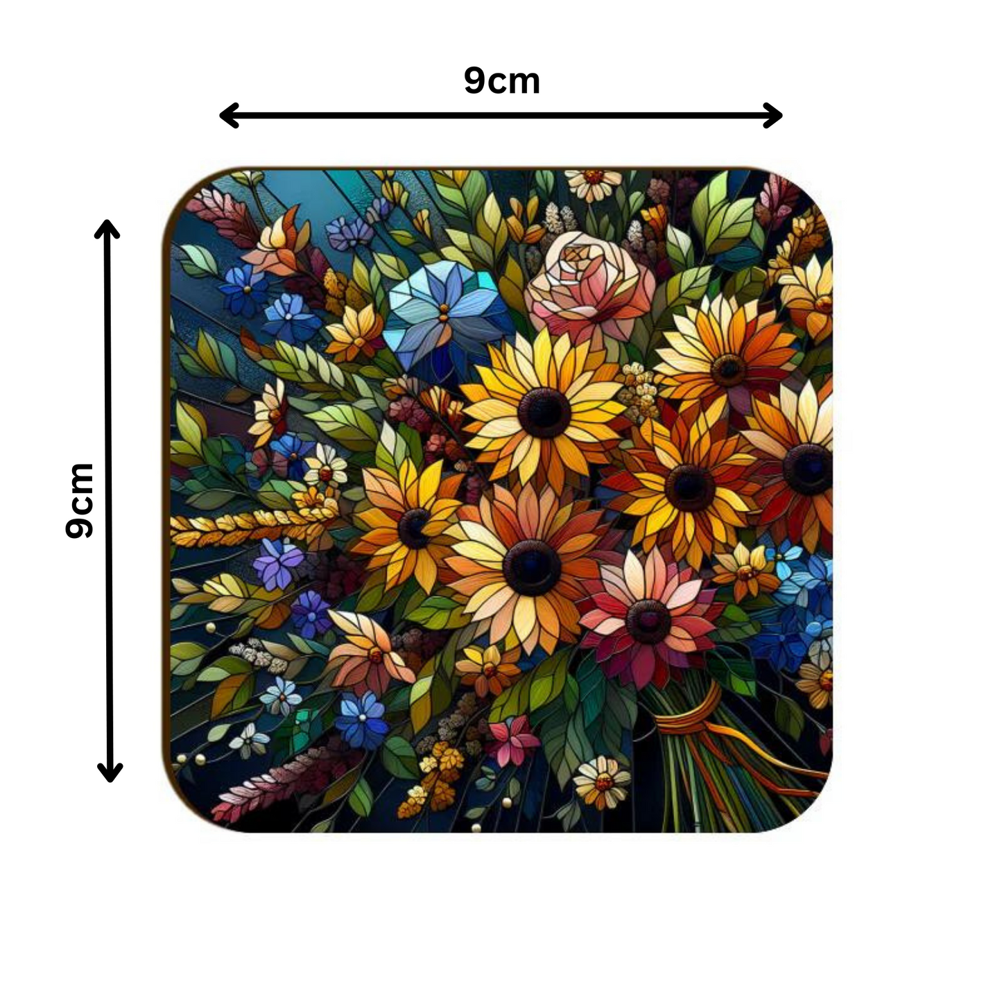 Summer Flowers Square Coasters