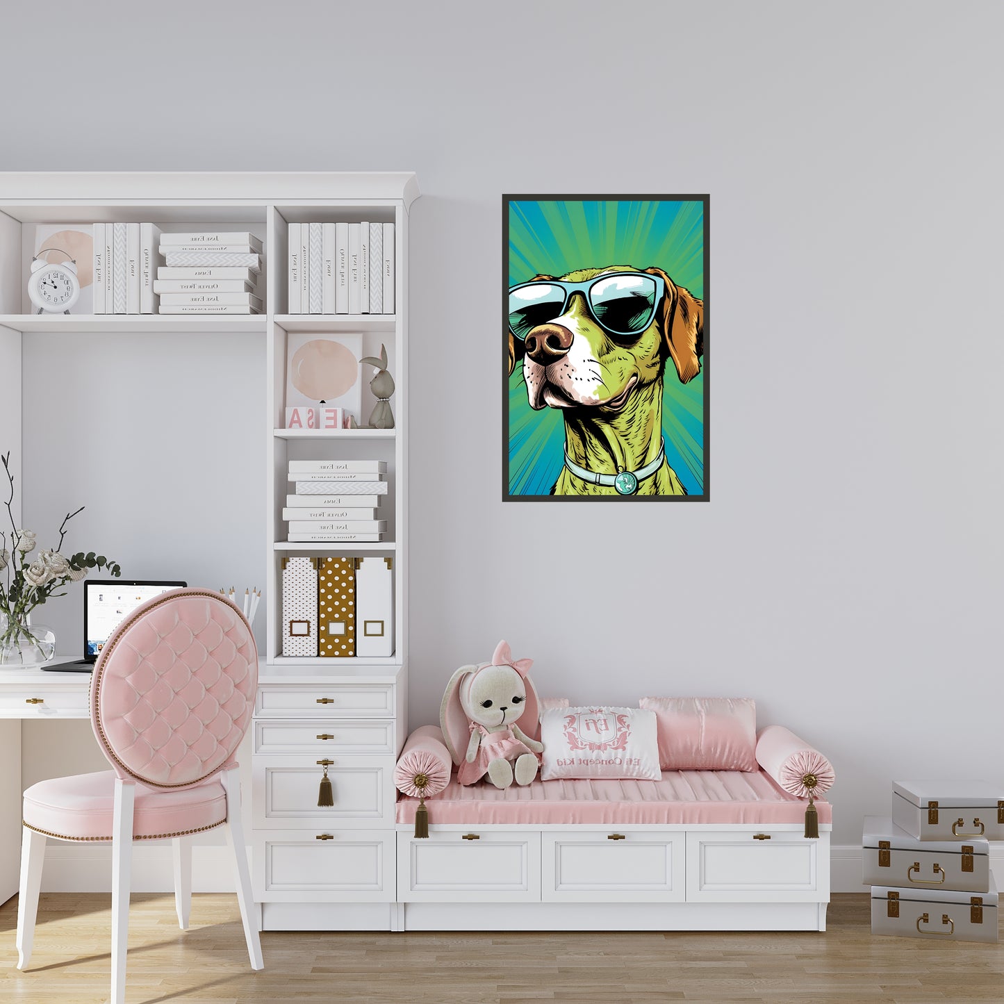 Funny Dog Pop Art Painting Wall Art