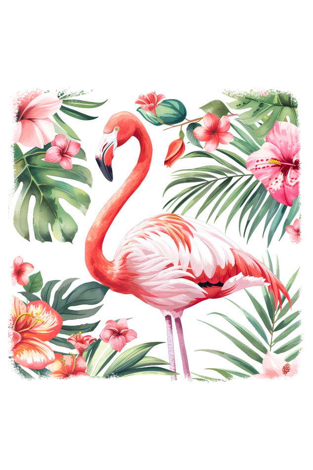 Flamingo Tote Bags with Zipper