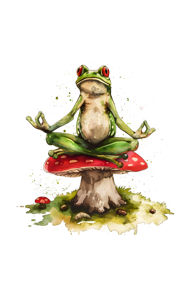 Yoga Frog Tote Bags with Zipper
