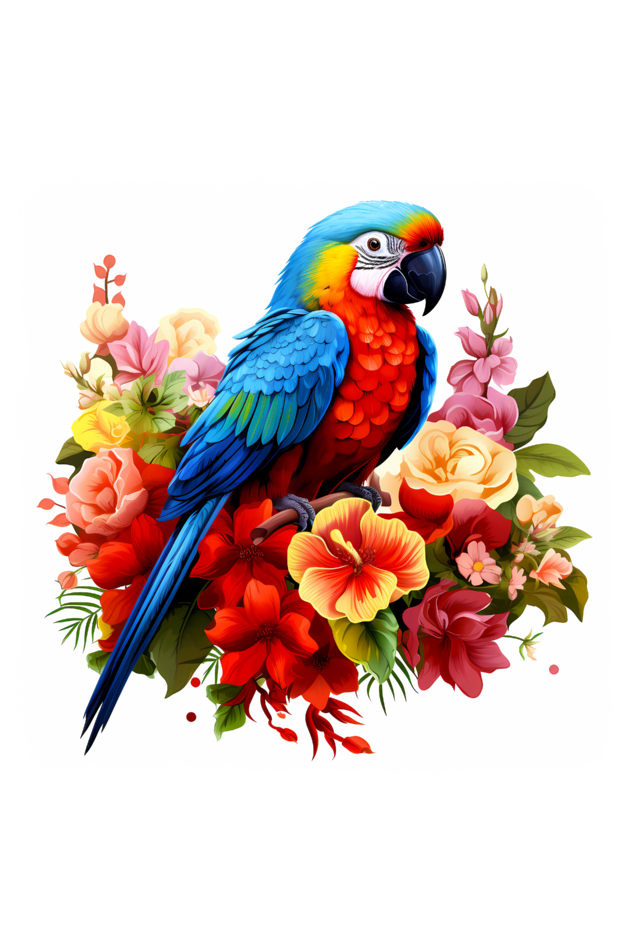 Cute Parrot Tote Bags with Zipper