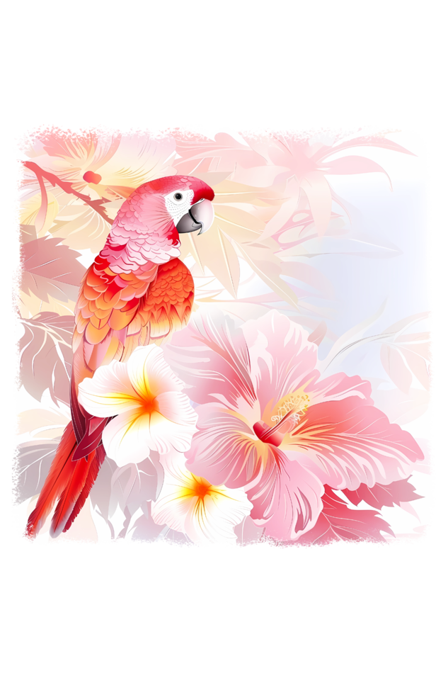 Cute Parrot Tote Bags with Zipper