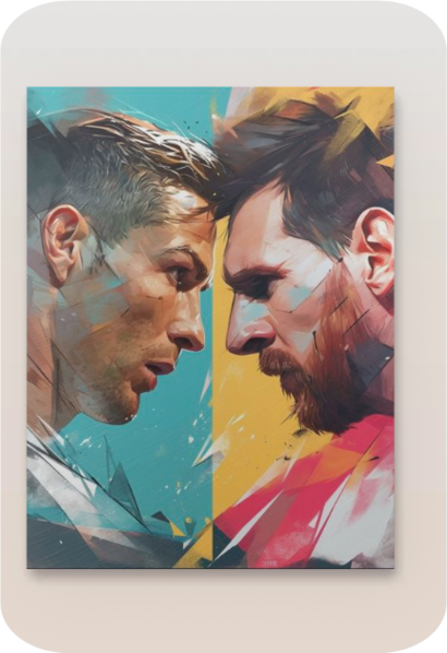 Metal Poster - Messi vs Ronaldo
