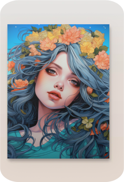 Metal poster - Anime Girl