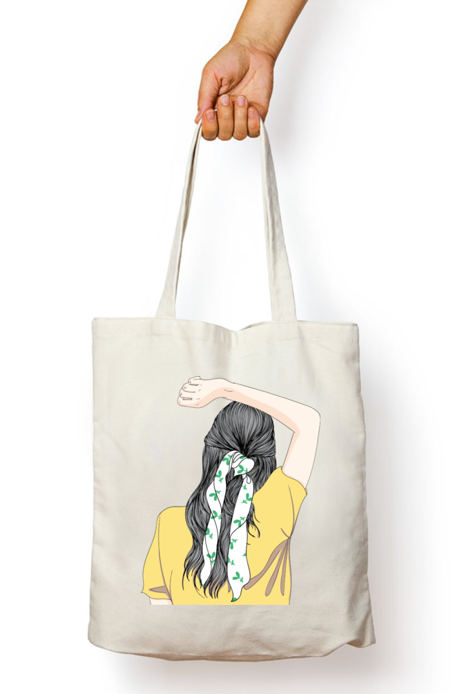 Beautiful Woman Tote Bags with Zipper