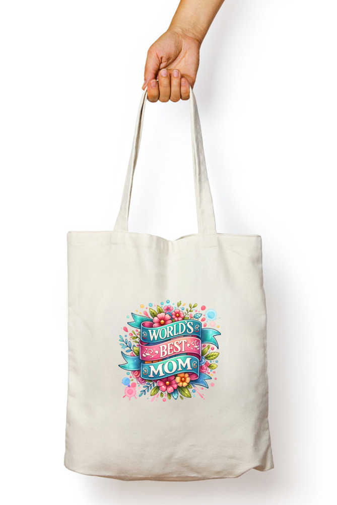 World's Best Mom - Tote Bags with Zipper
