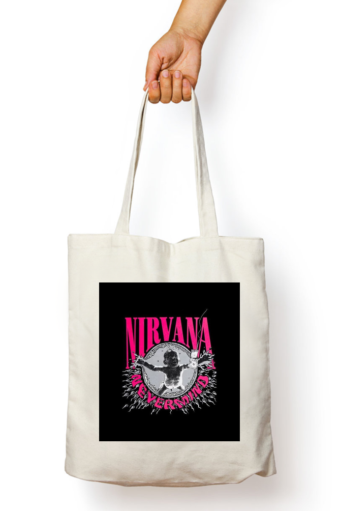 Nirvana Never Mind - Tote Bags with Zipper