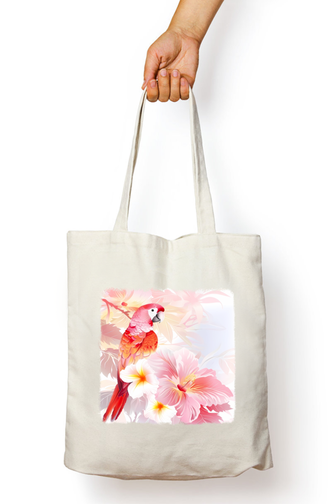 Cute Parrot Tote Bags with Zipper