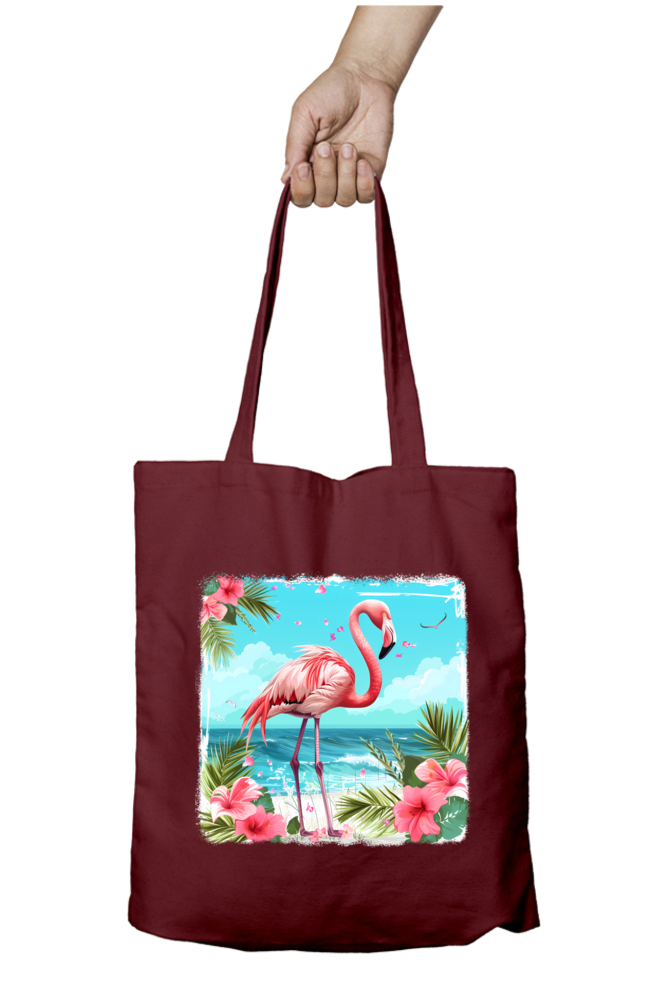 Flamingo Tote Bags with Zipper