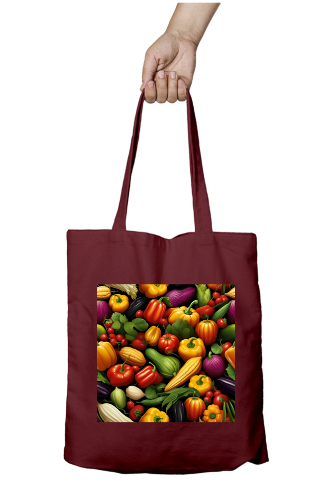 Vegetable Pattern - Tote Bags with Zipper