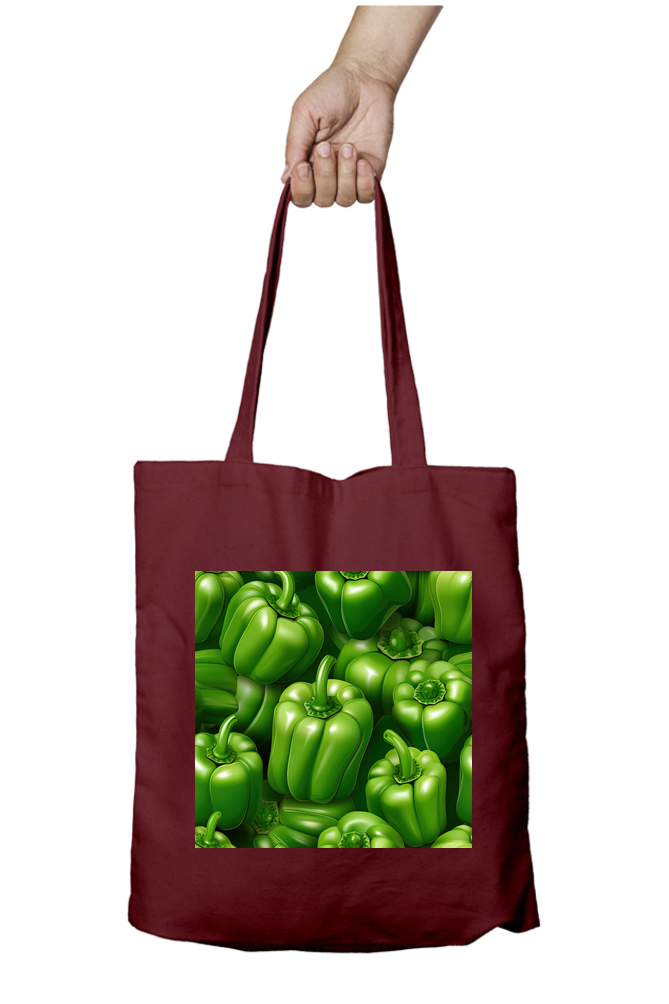 Green Chili Pepper Tote Bags with Zipper
