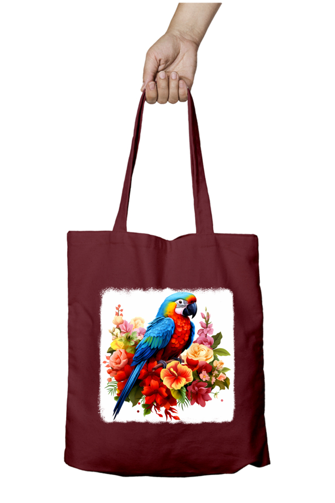 Cute Parrot Tote Bags with Zipper