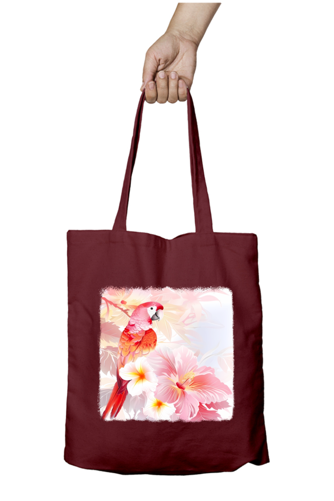 Cute Parrot Tote Bags with Zipper