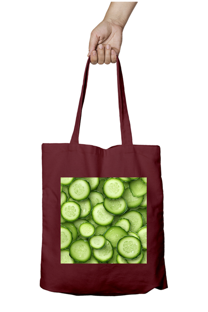 Fresh Cucumber Tote Bags with Zipper