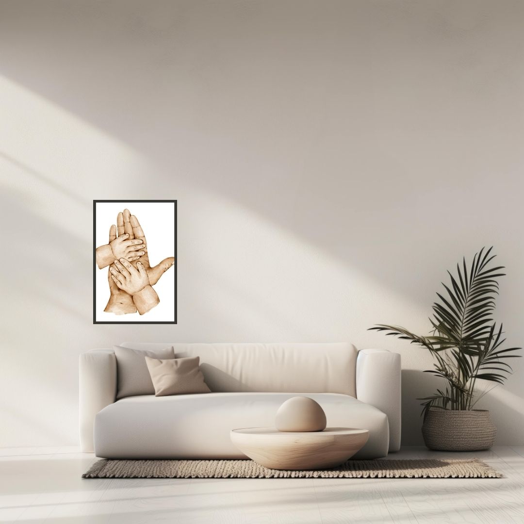 Two Kids and Father's Togetherness Wall Art
