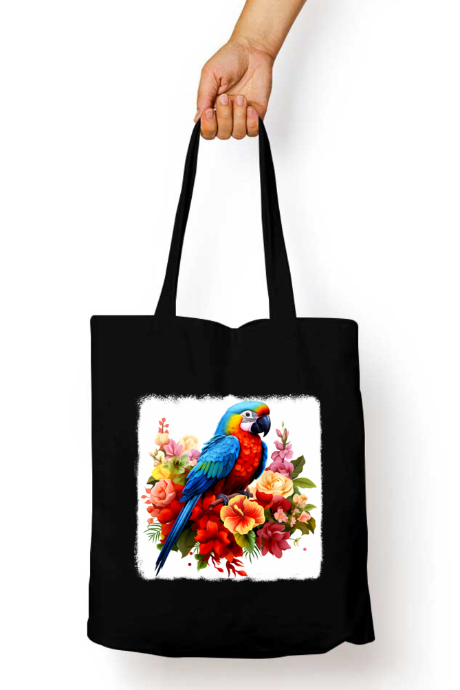 Cute Parrot Tote Bags with Zipper