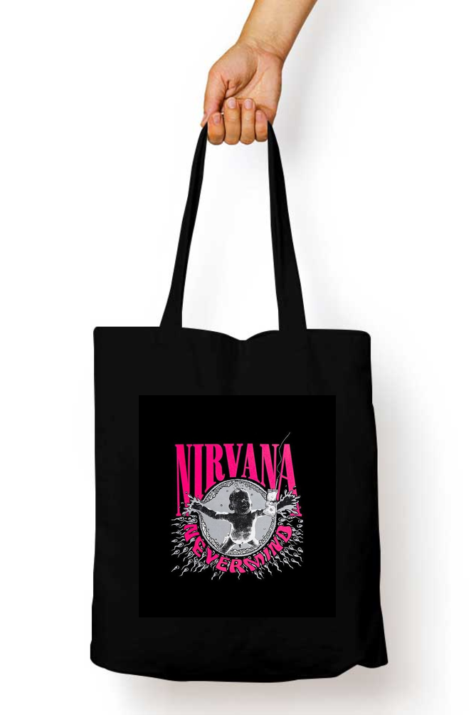 Nirvana Never Mind - Tote Bags with Zipper
