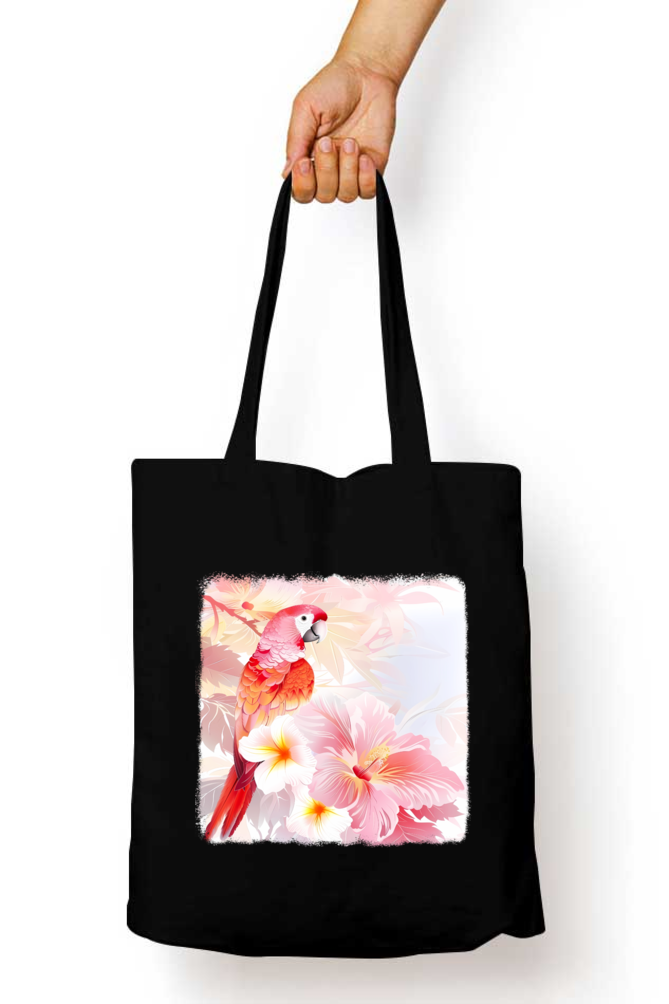 Cute Parrot Tote Bags with Zipper