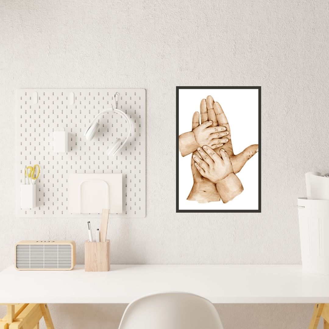 Two Kids and Father's Togetherness Wall Art