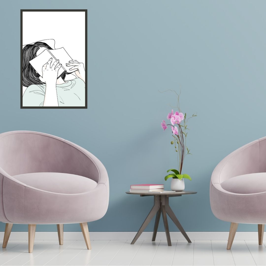 "Sleeping Girl Reading a Book" Wall Art
