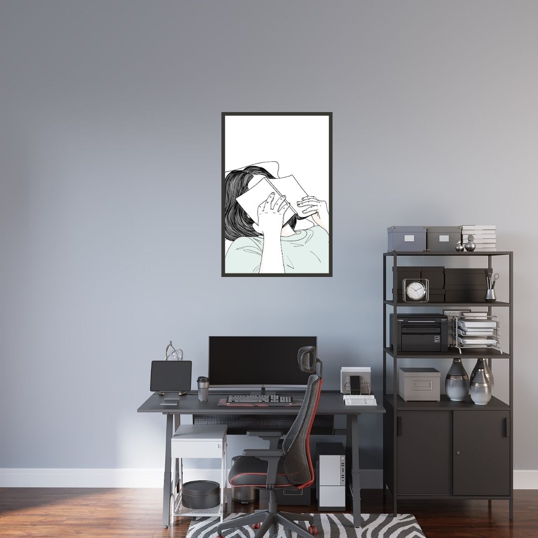 "Sleeping Girl Reading a Book" Wall Art