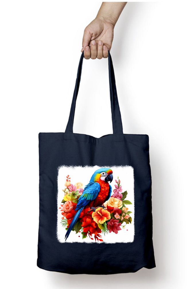Cute Parrot Tote Bags with Zipper
