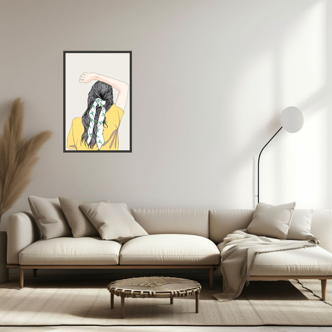 Cute Girl beautiful hairstyle Wall Art