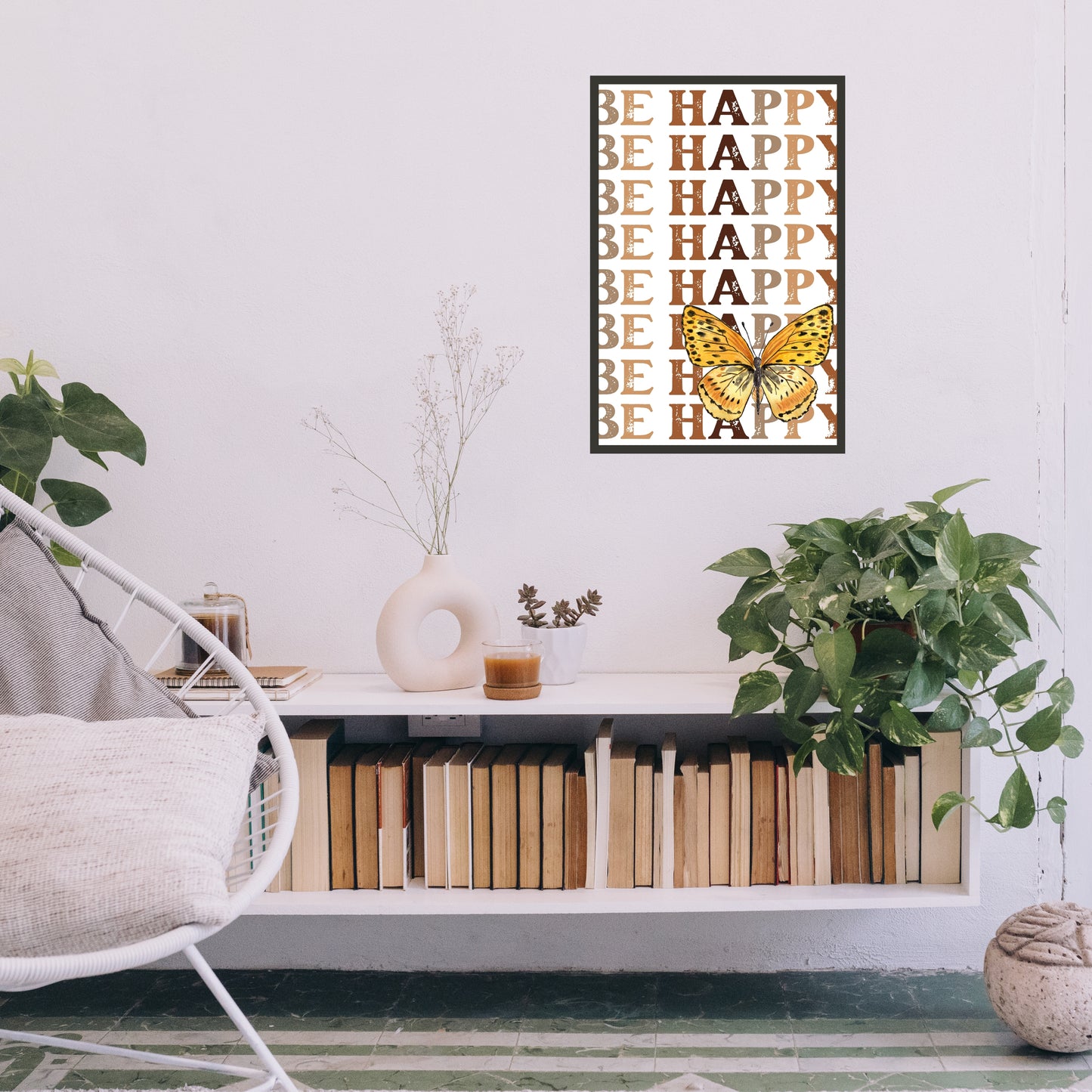 Be Happy: Elevate Your Space with Joyful Wall Art
