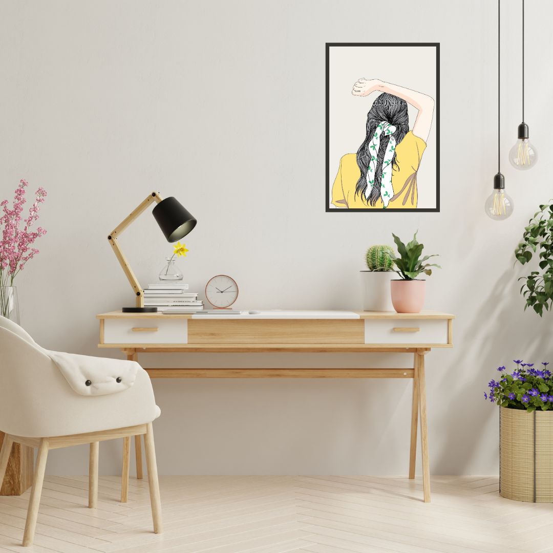 Cute Girl beautiful hairstyle Wall Art