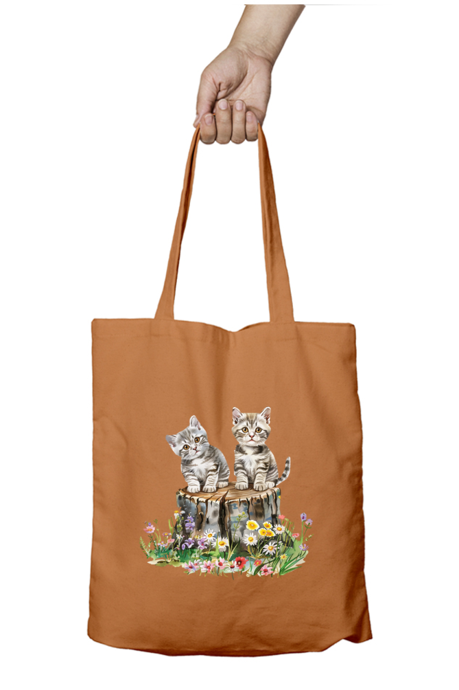 Cute Cat Tote Bags with Zipper