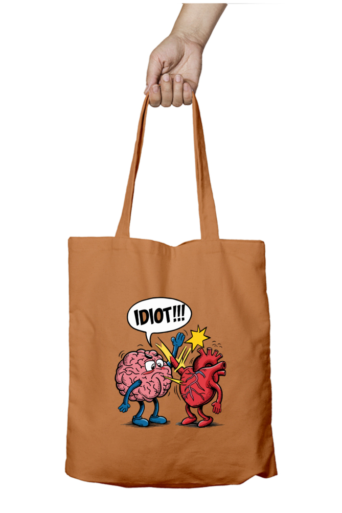Brain Arguing with Heart - Tote Bags with Zipper