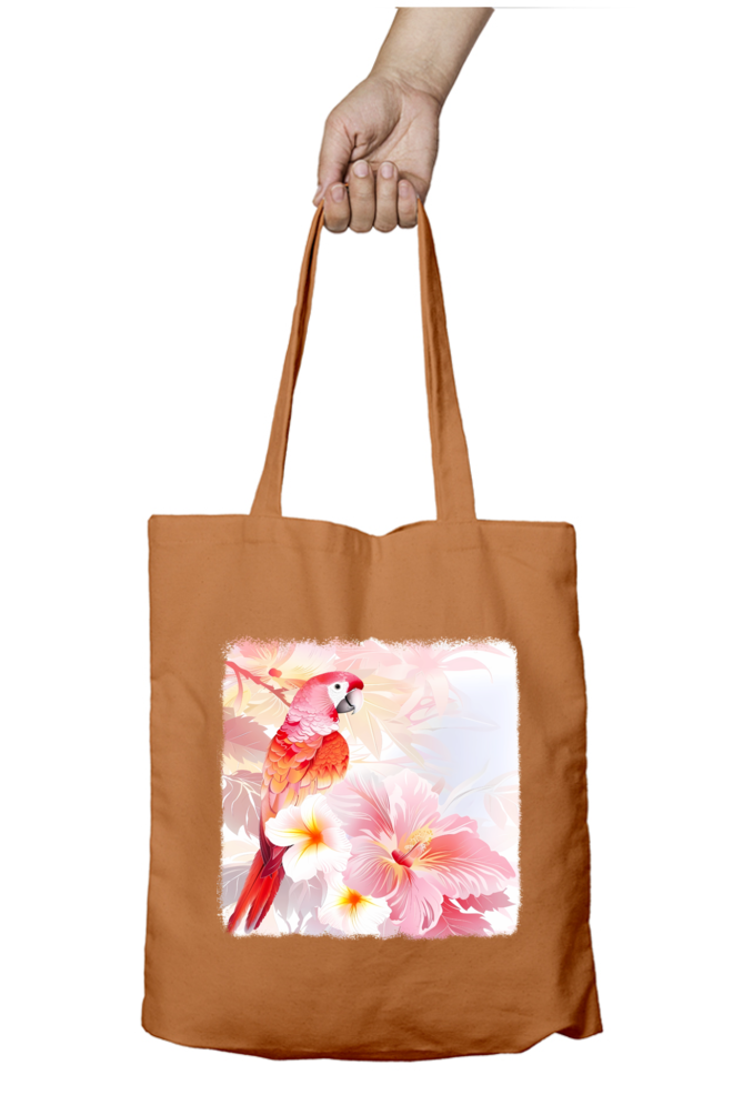 Cute Parrot Tote Bags with Zipper