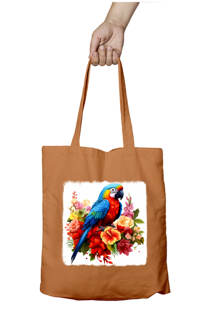 Cute Parrot Tote Bags with Zipper