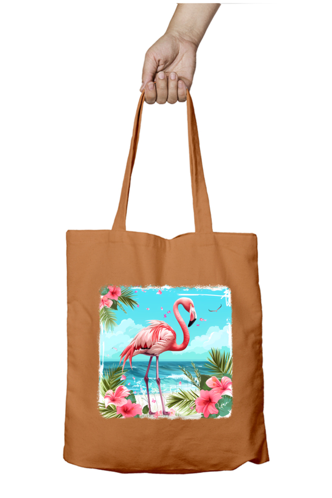 Flamingo Tote Bags with Zipper