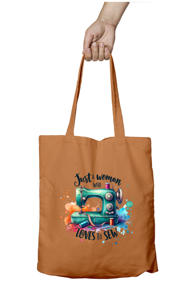 Just a Woman Who Loves to Sew: Sewing Machine - Tote Bags with Zipper