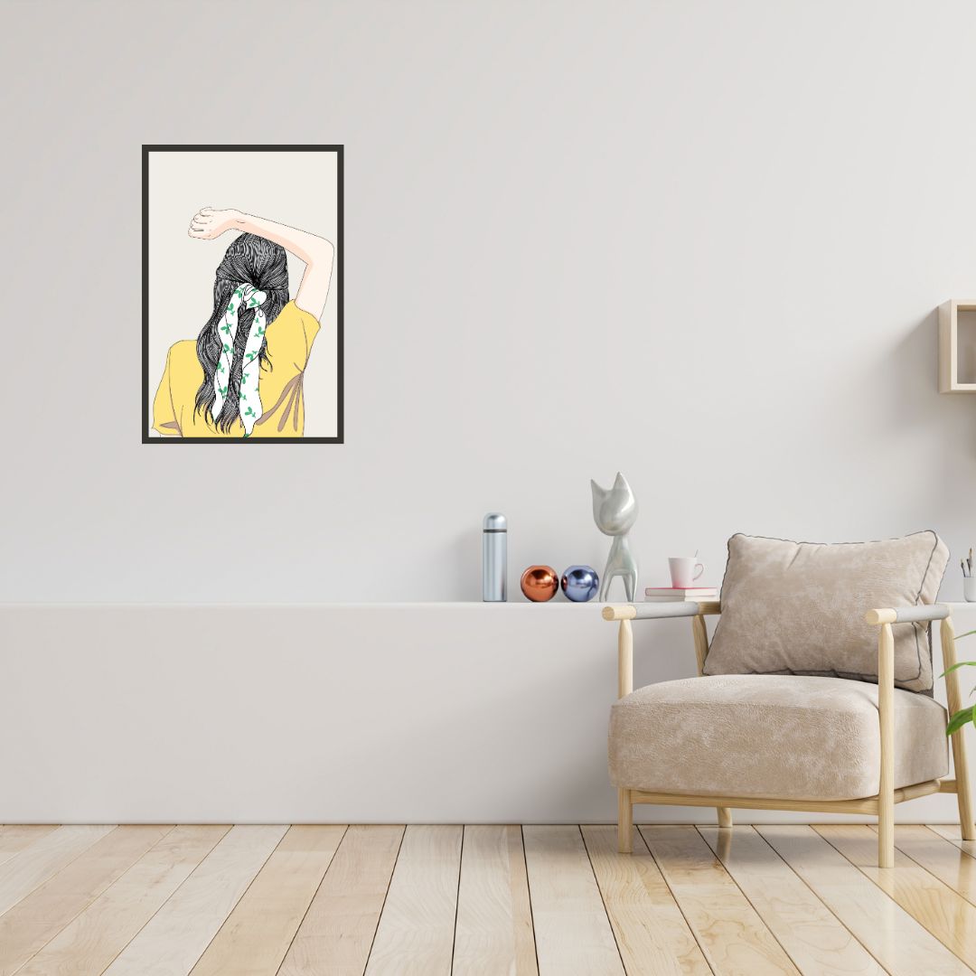 Cute Girl beautiful hairstyle Wall Art