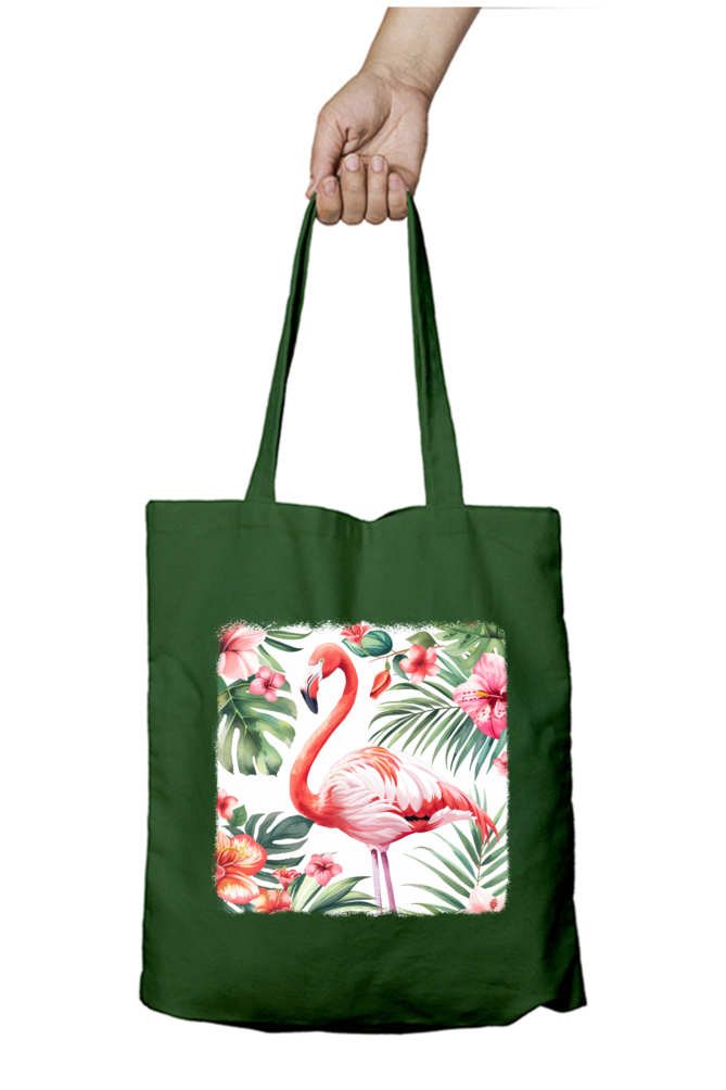 Flamingo Tote Bags with Zipper