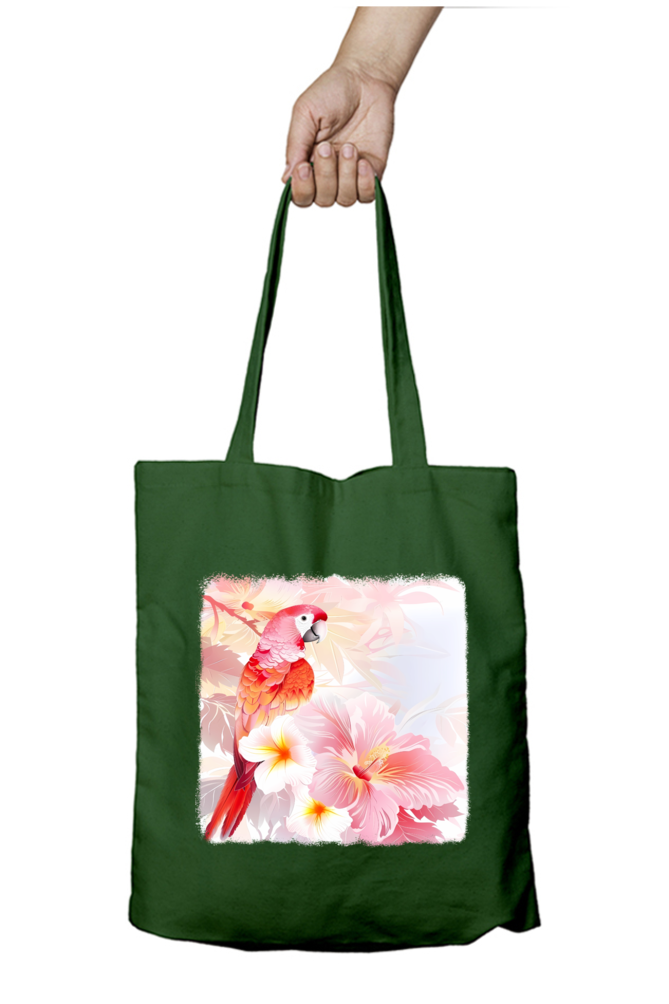 Cute Parrot Tote Bags with Zipper
