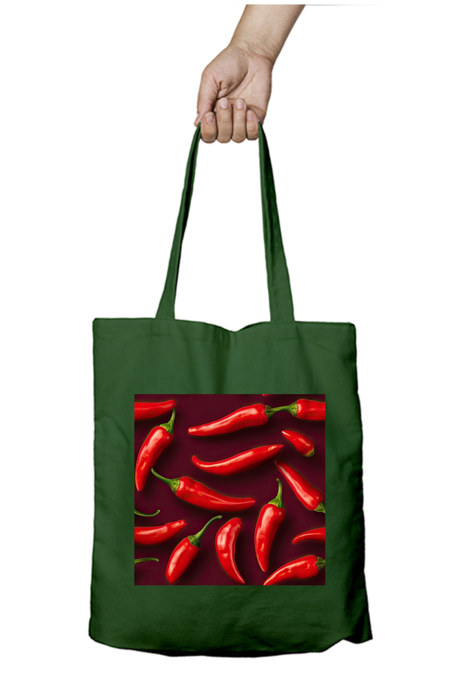 Chili pepper Tote Bags with Zipper
