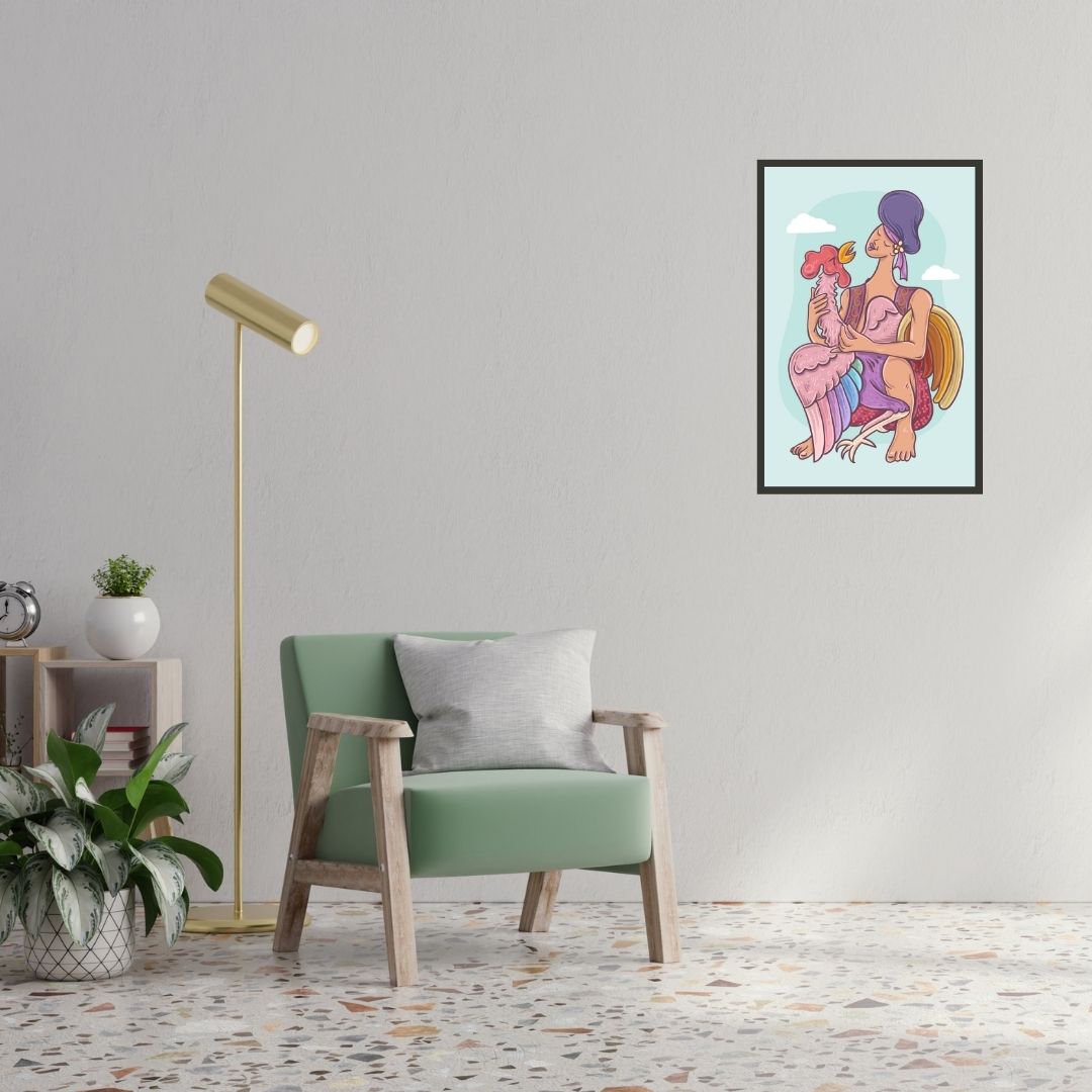 Cock fighting Wall Art
