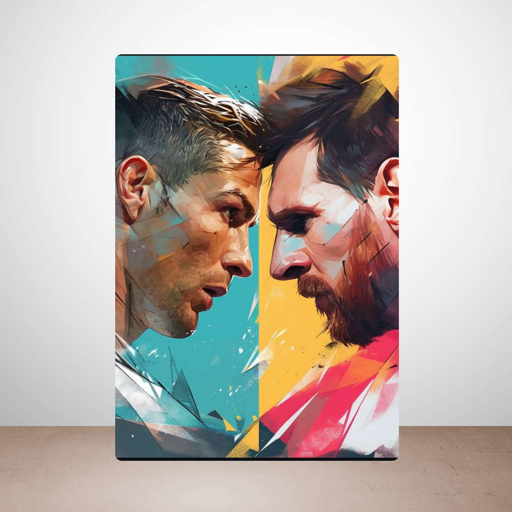 Metal Poster - Messi vs Ronaldo