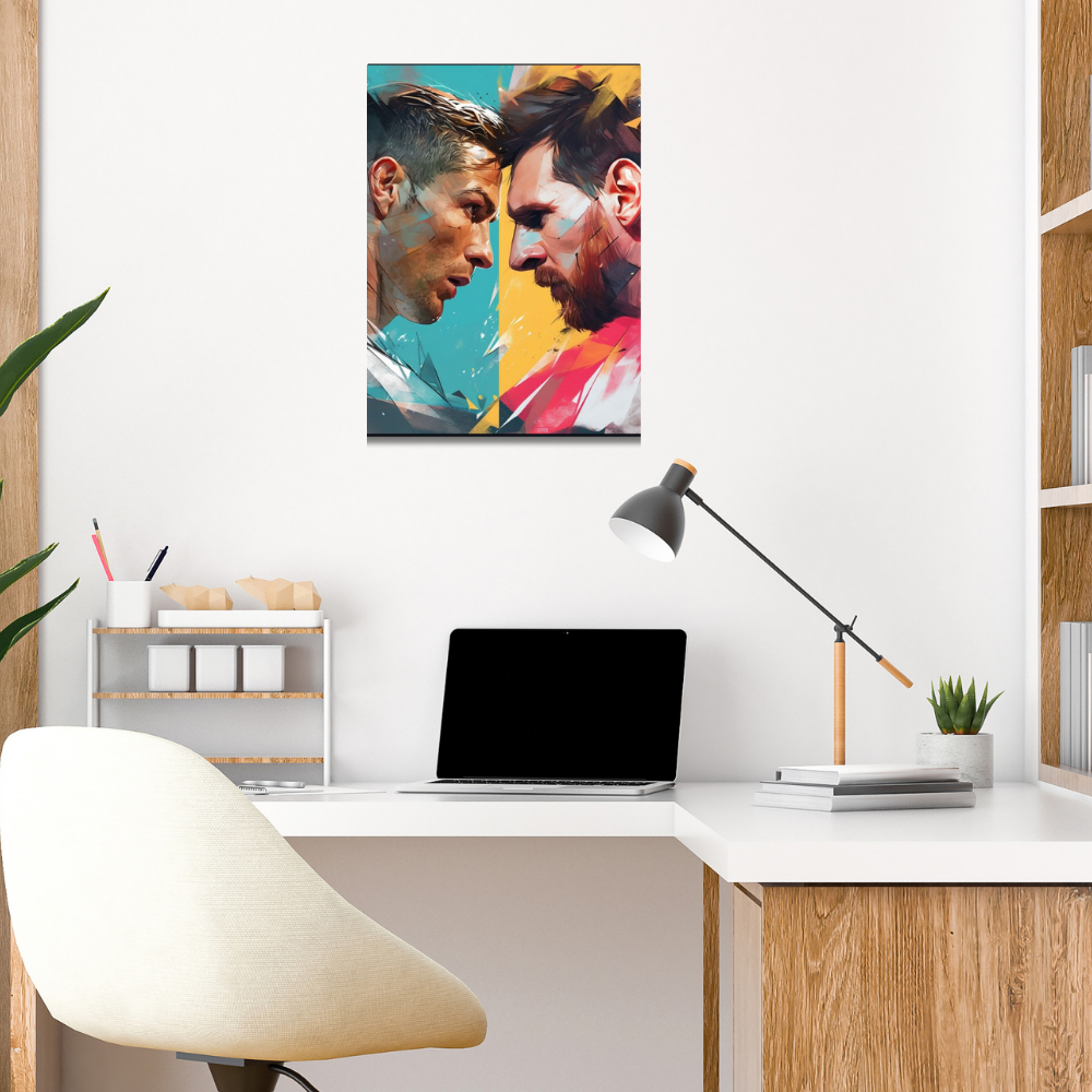 Metal Poster - Messi vs Ronaldo
