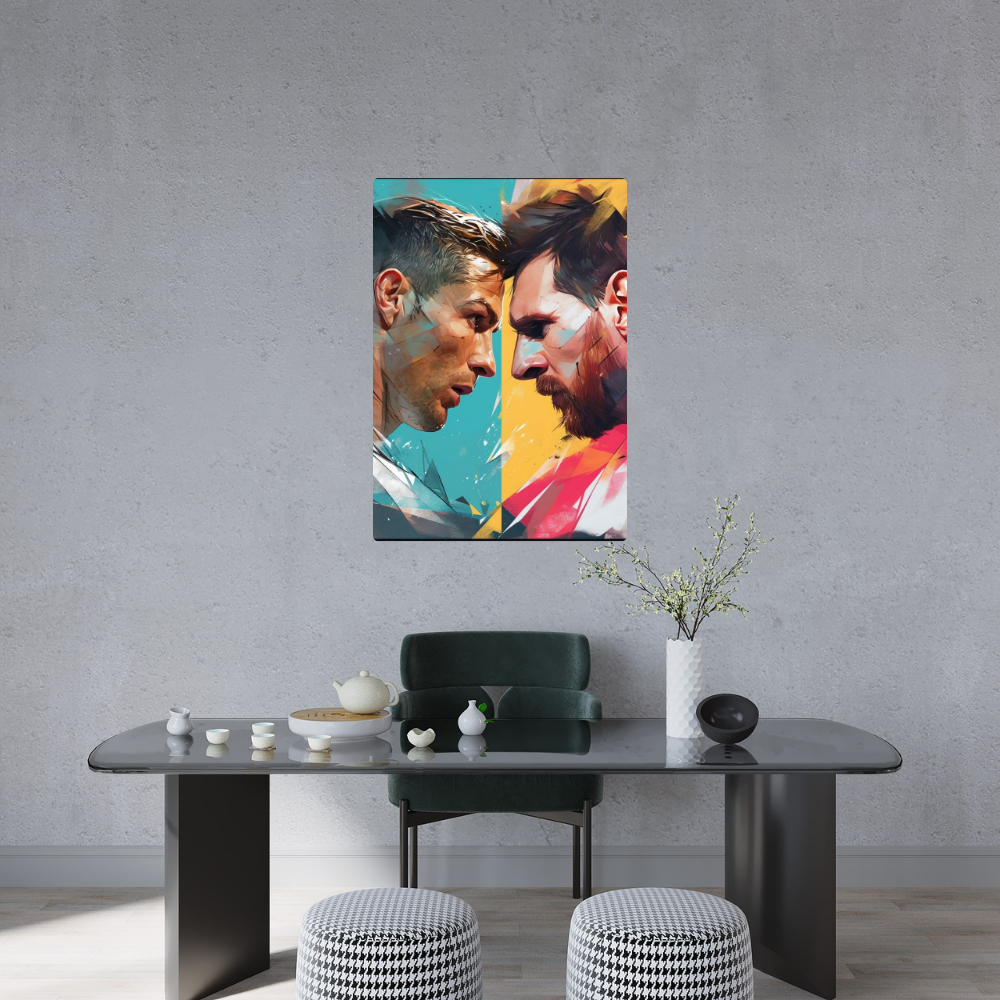Metal Poster - Messi vs Ronaldo