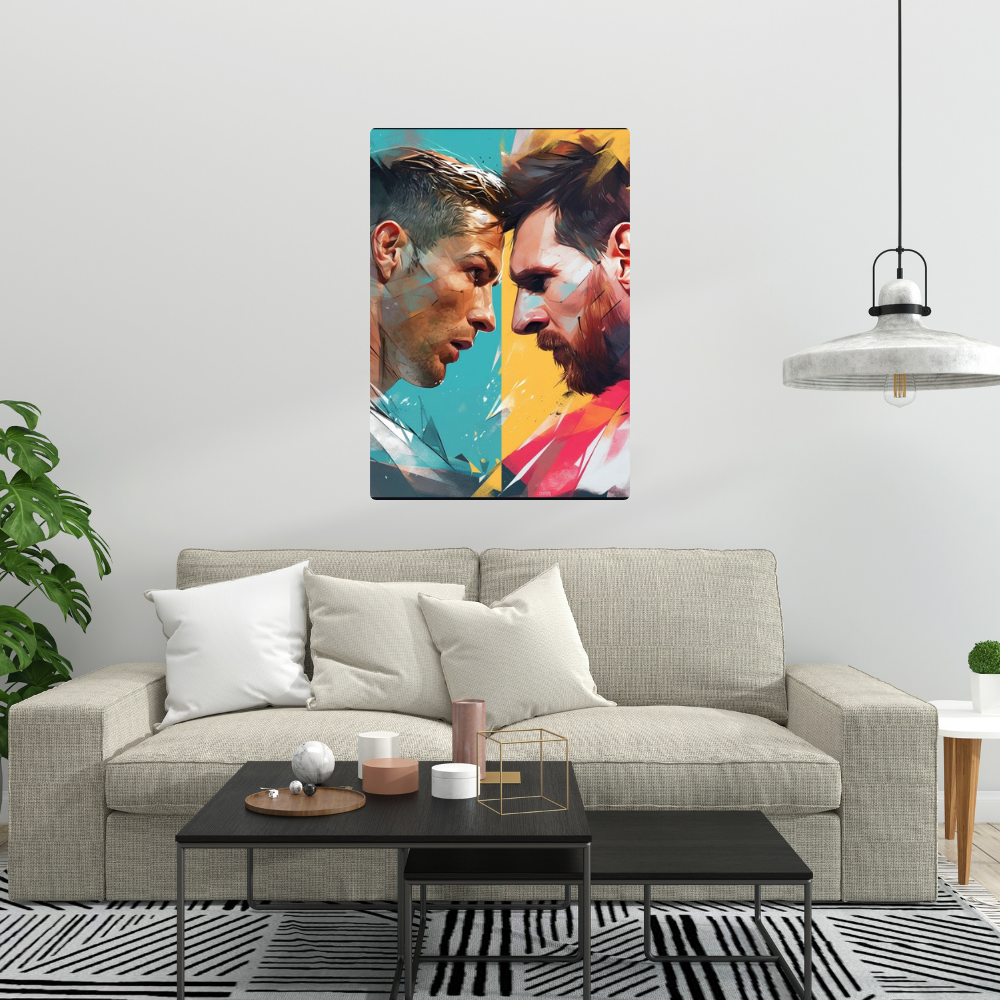 Metal Poster - Messi vs Ronaldo