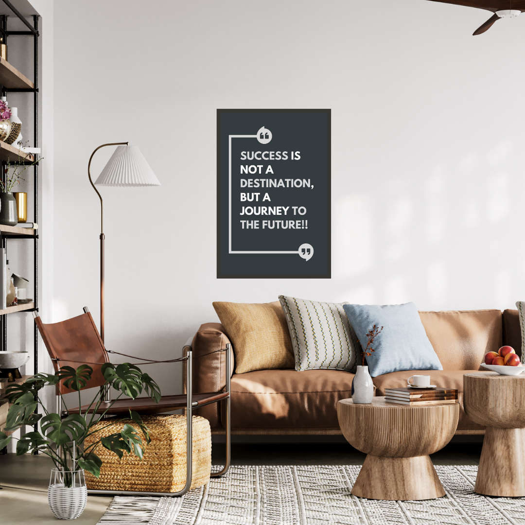 "Success is not a destination But a journey to the future" Motivational Wall Art