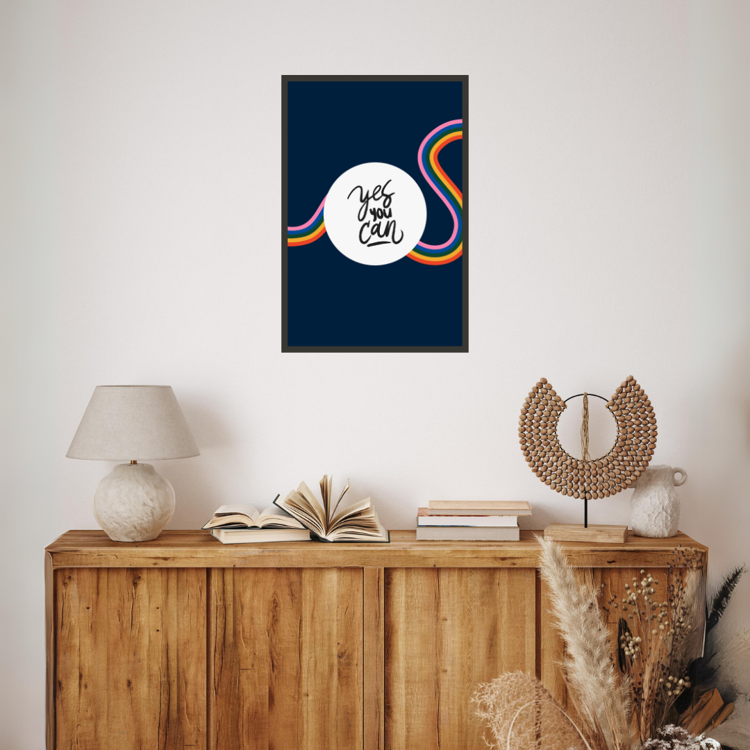 "Yes You Can" Motivational Wall Art